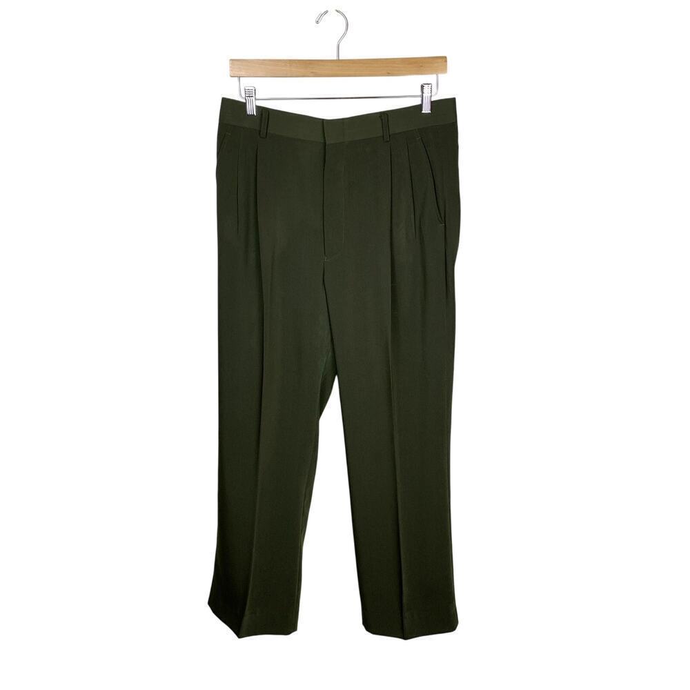 Vittorio St. Angelo Olive Green Dress Pants Size 34L SALE